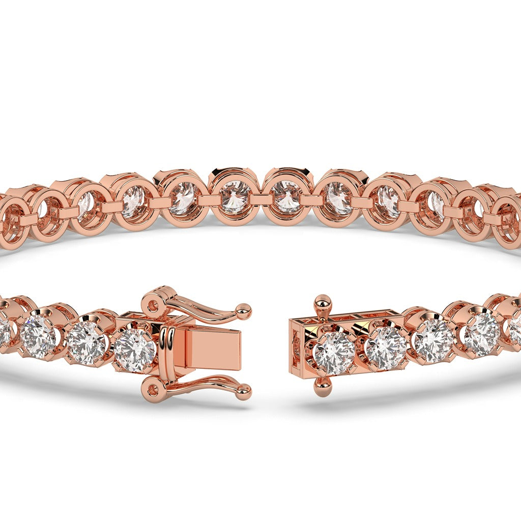 Gold & Diamond Square Cut Bracelet