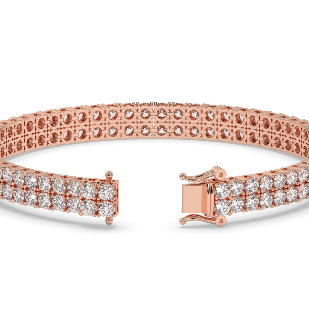 Double Row Diamond Tennis Bracelet