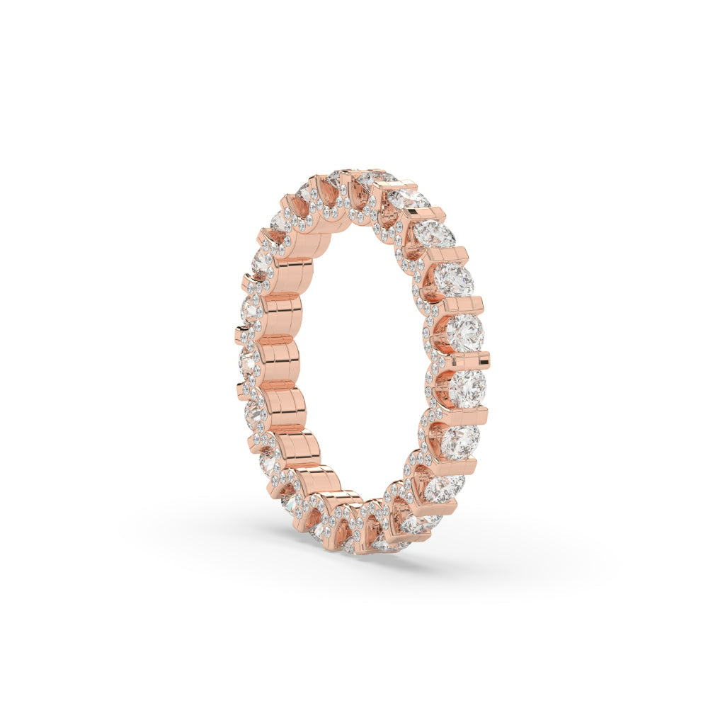 Gold Round Diamond Eternity Band