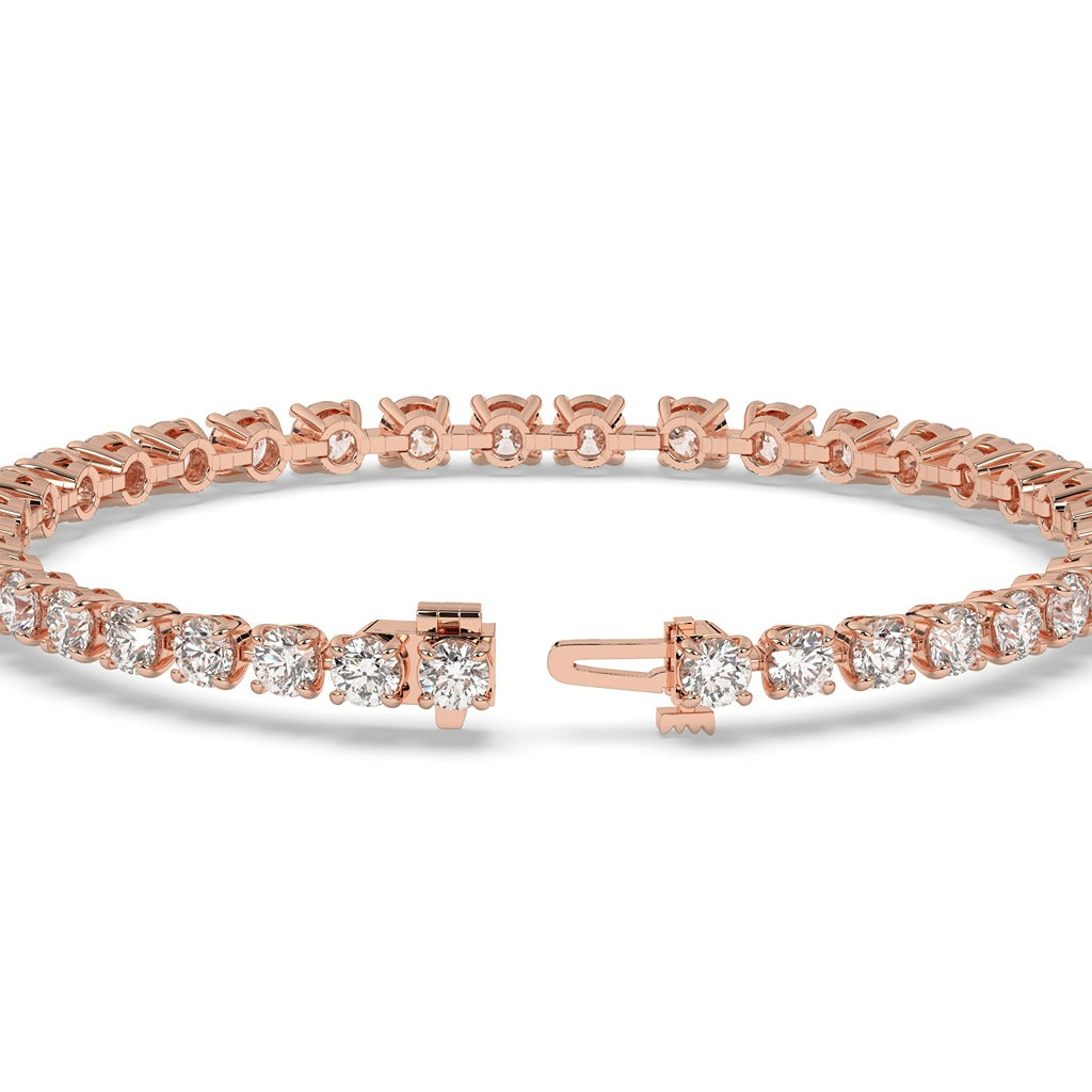Gold Prong Set Diamond Bracelet