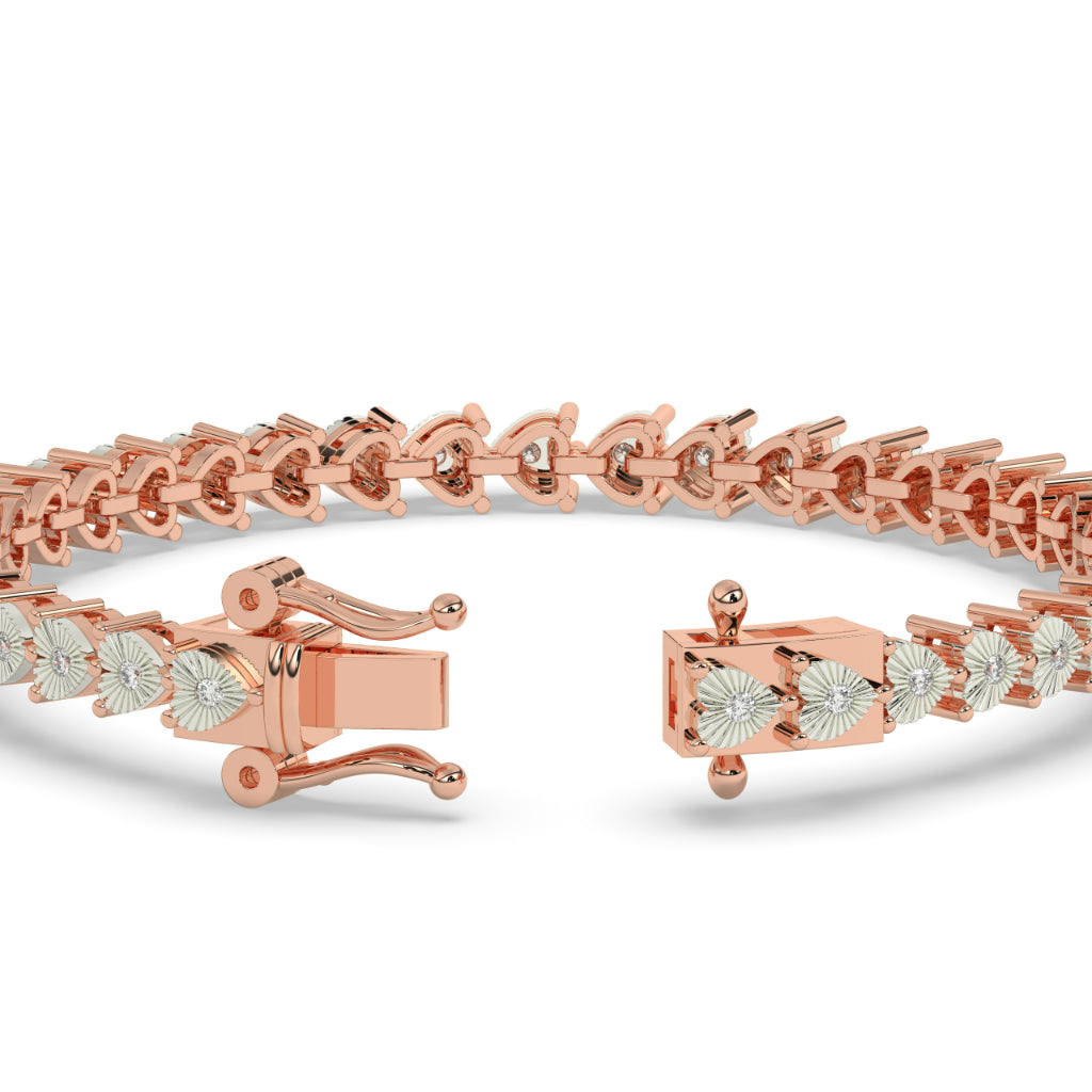 Delicate Petal Design Gold Bracelet