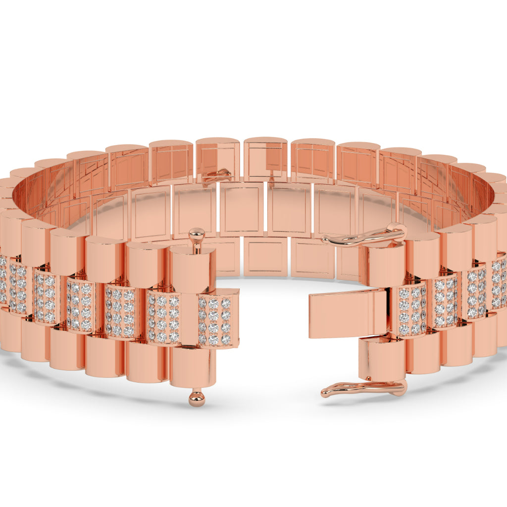 Gold Brick Pavé Shine Bracelet