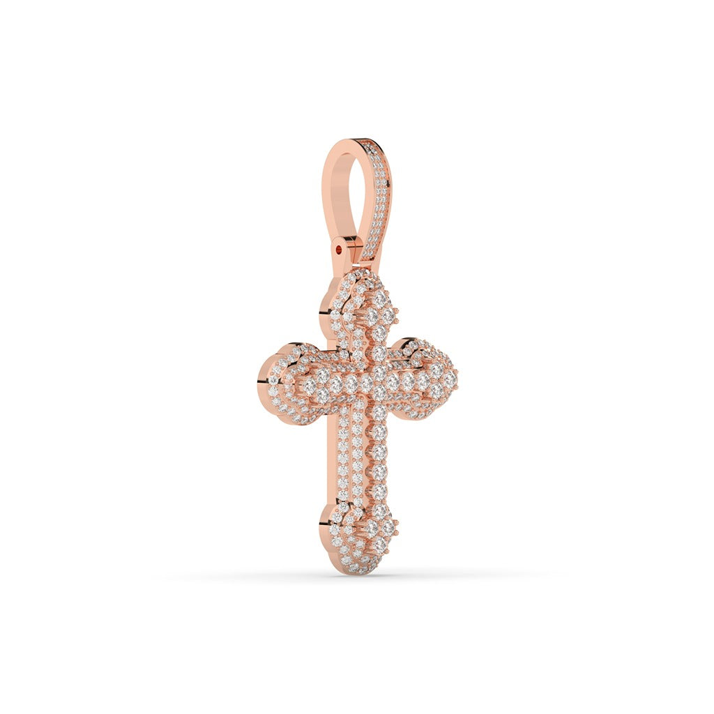 Classic Pave Diamond Cross Pendant