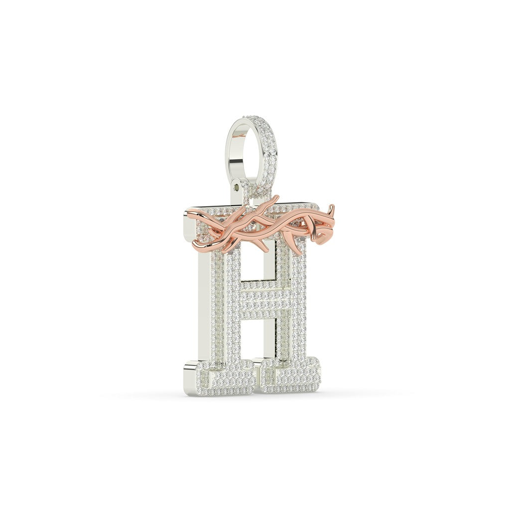 Thorn Crown H Iced Pendant