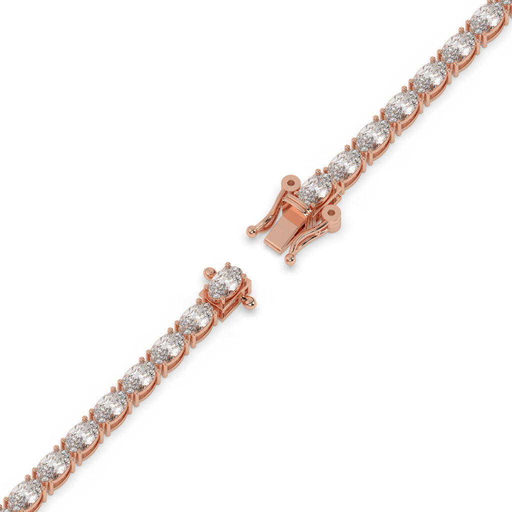 Oval Brilliance Gold Tennis Bracelet