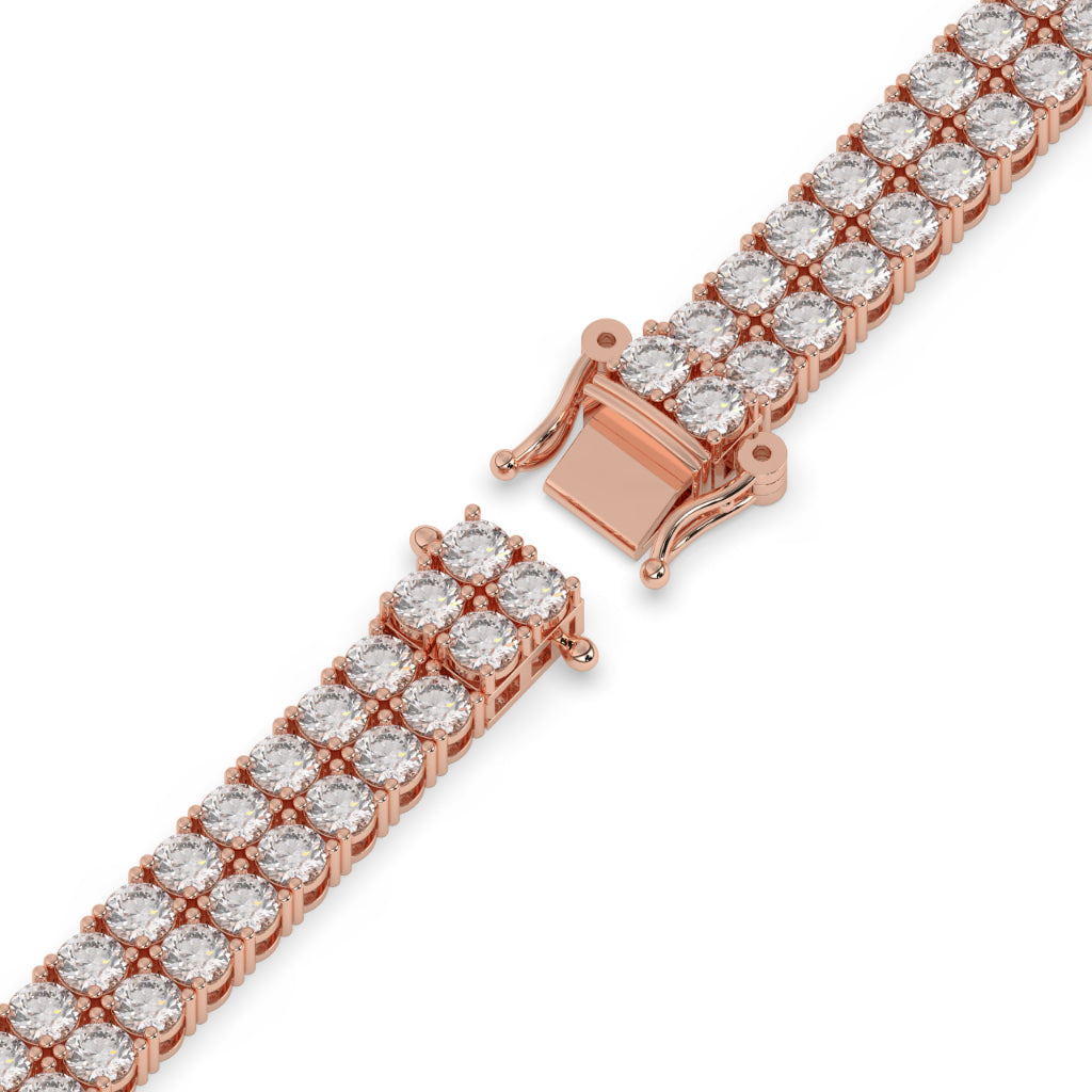 Double Row Diamond Tennis Bracelet