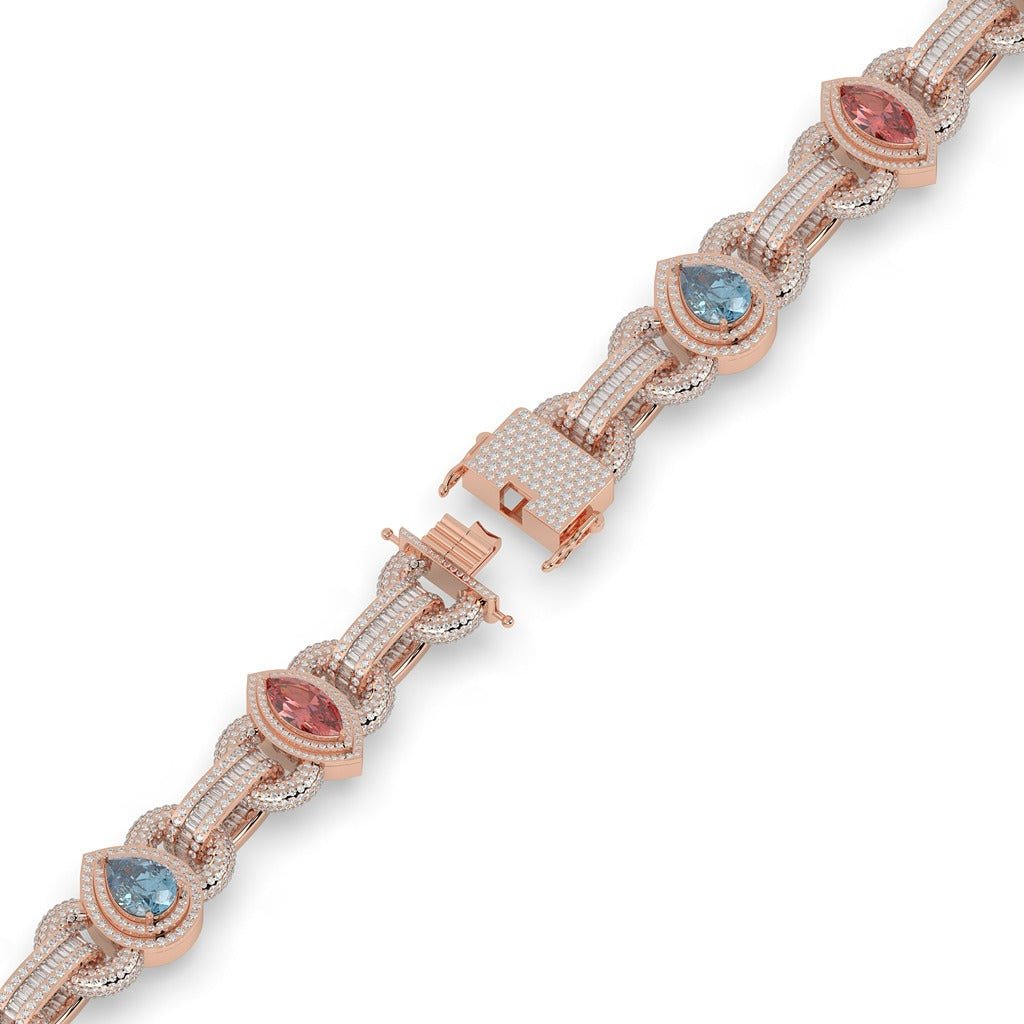 Multicolor Gemstone Luxe Link Bracelet