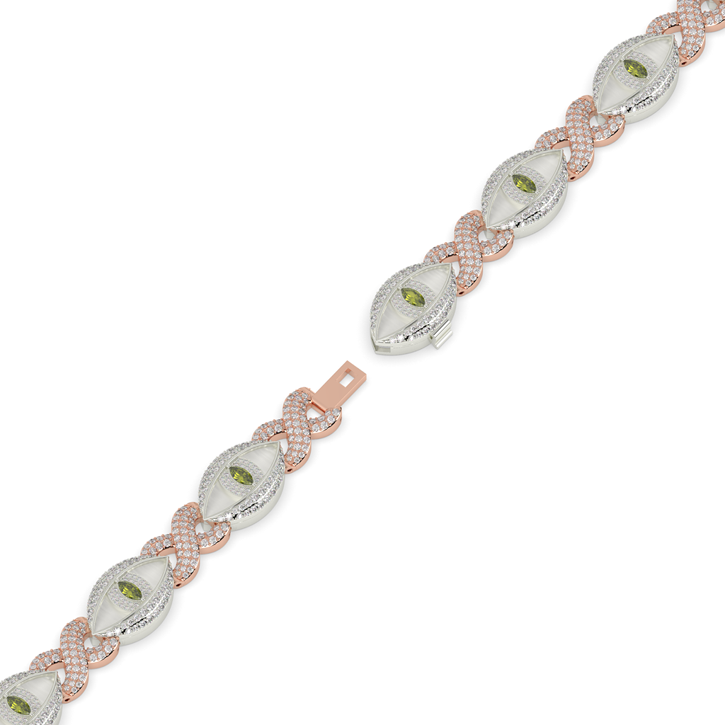 Evil Eye Infinity Diamond Bracelet
