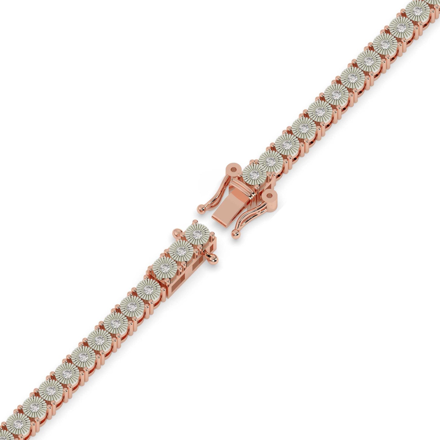 Diamond Heart Love Link Bracelet