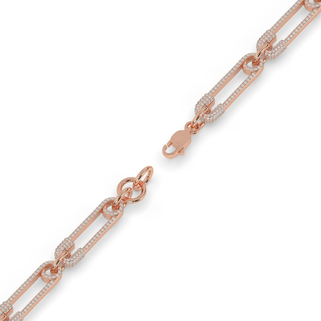 Glamorous Rectangular Chain Link Bracelet