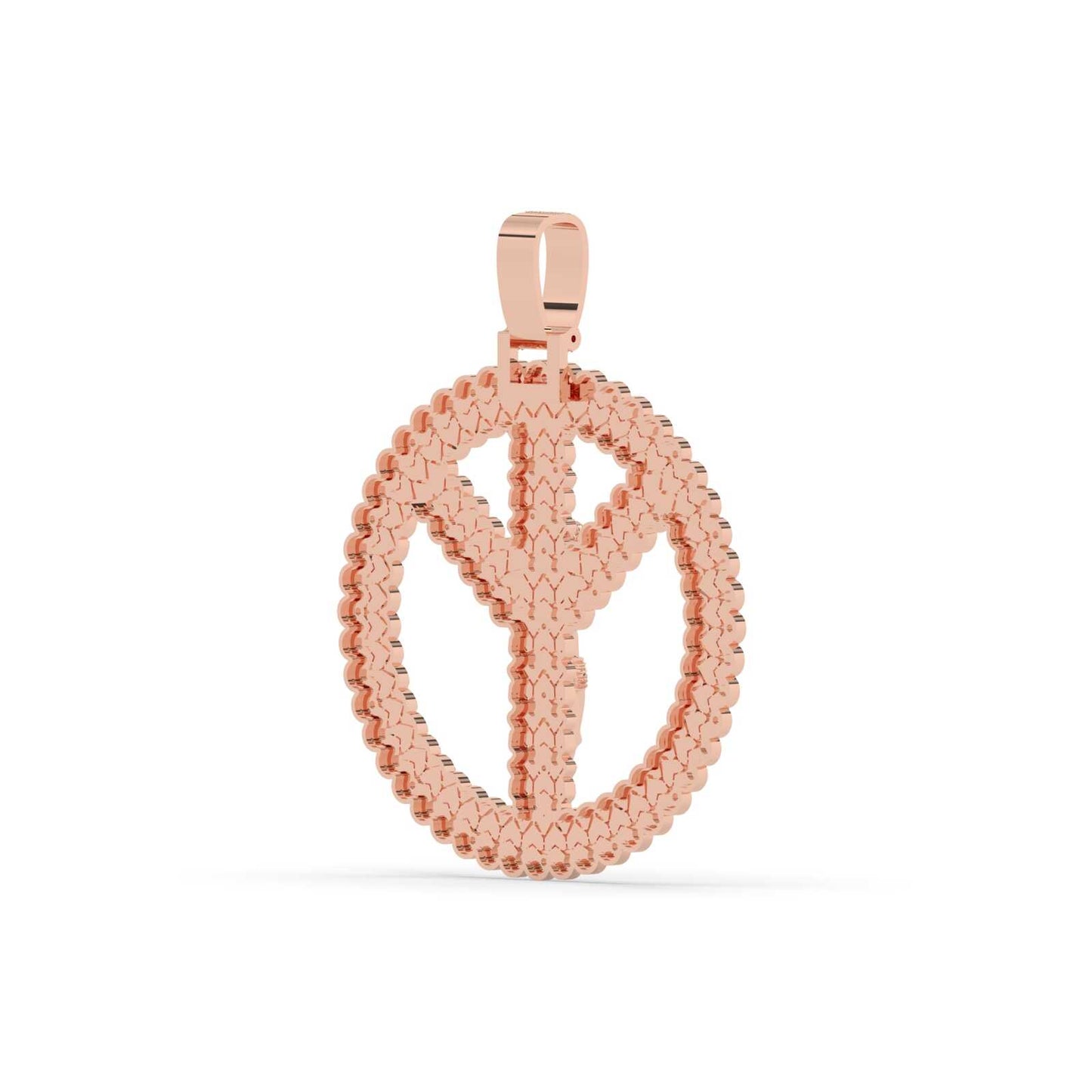 Jesus Peace Sign Gold Pendant