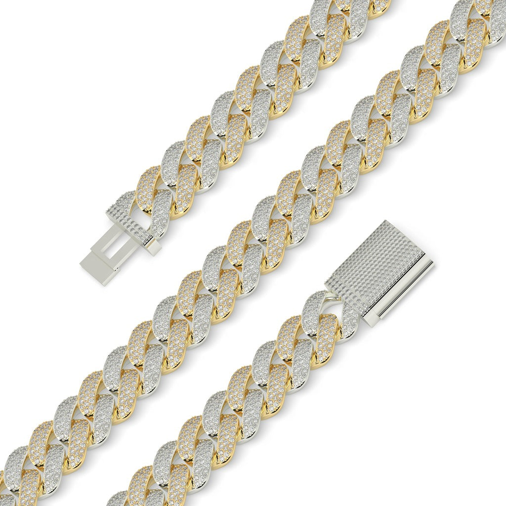 Dual Shine Diamond Cuban Necklace