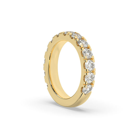 Classic Gold Round Diamond Band