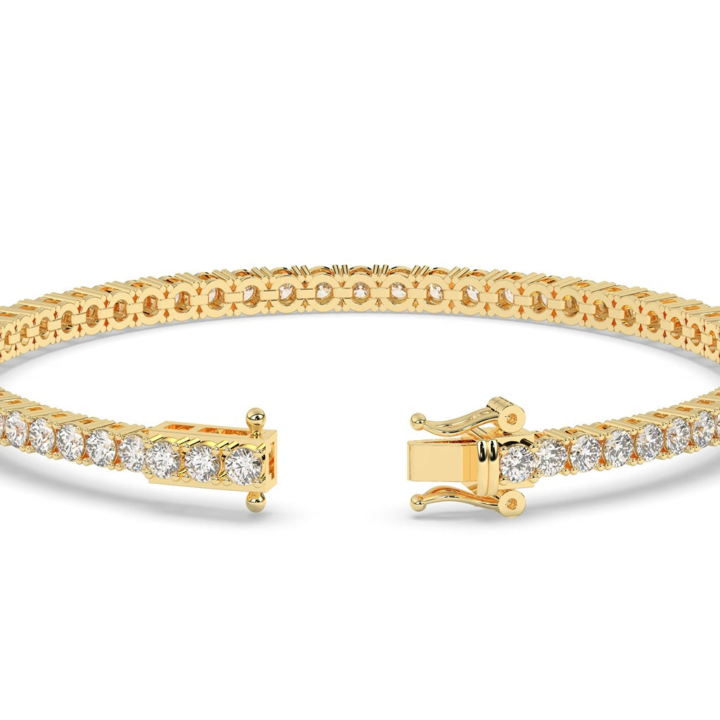 Elegant Round Diamond Gold Bracelet