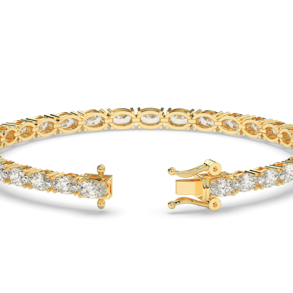 Oval Brilliance Gold Tennis Bracelet