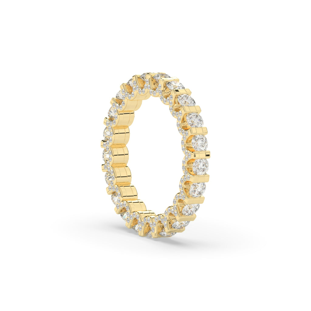 Gold Round Diamond Eternity Band