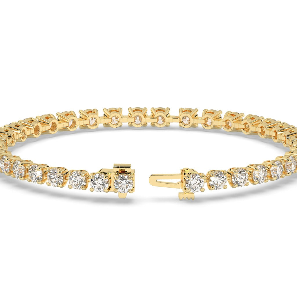 Gold Prong Set Diamond Bracelet