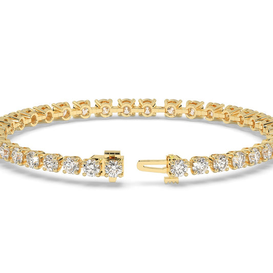 Gold Prong Set Diamond Bracelet