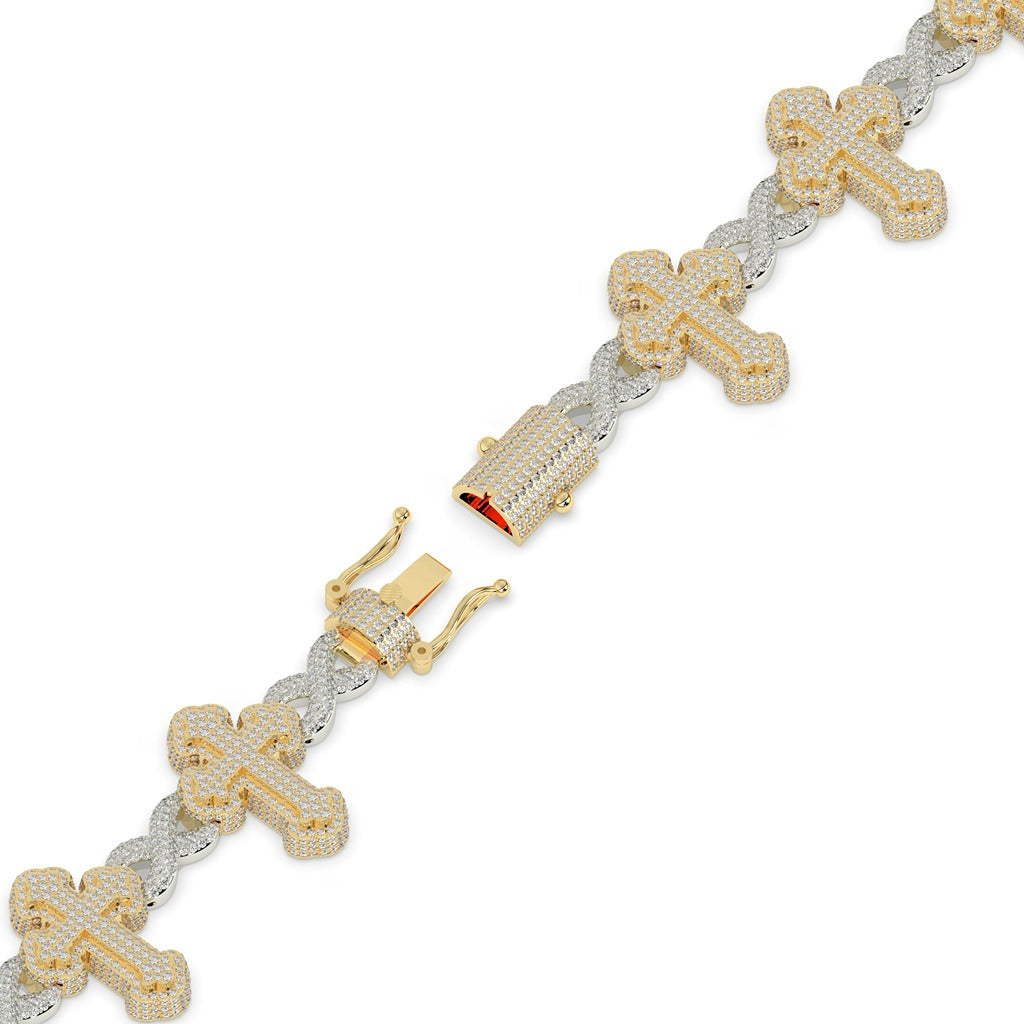 Faith Over Ice Gold Bracelet
