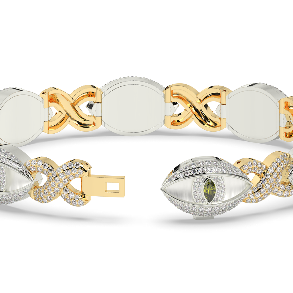 Evil Eye Infinity Diamond Bracelet