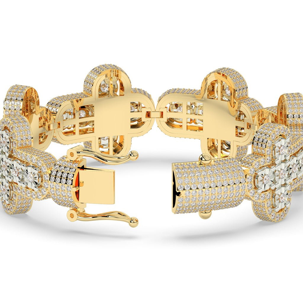 Royal Cross Shine Gold Bracelet