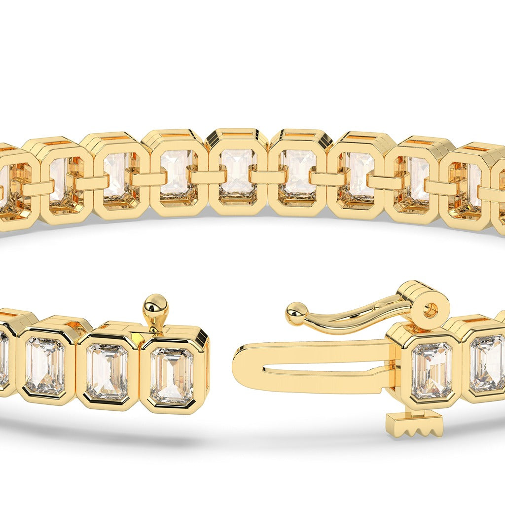 Emerald Cut Diamond Tennis Bracelet
