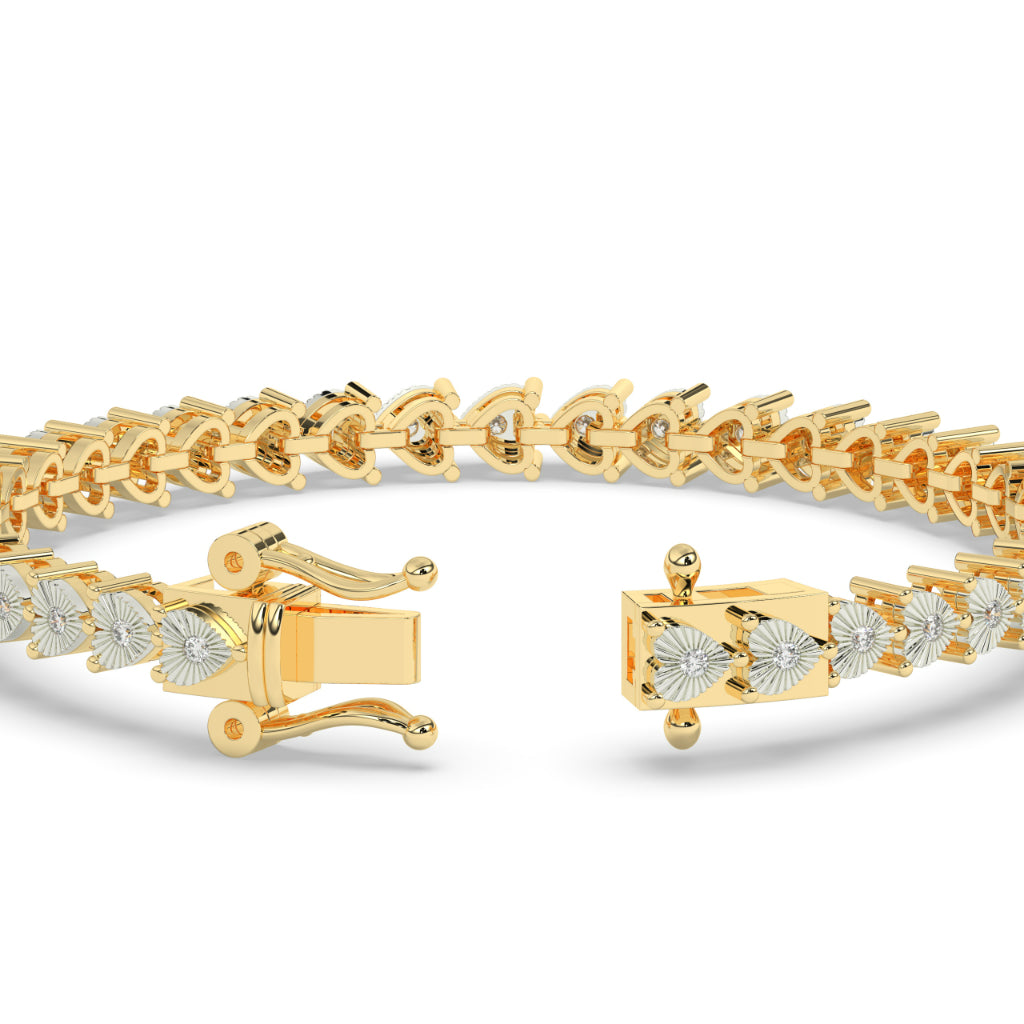 Delicate Petal Design Gold Bracelet