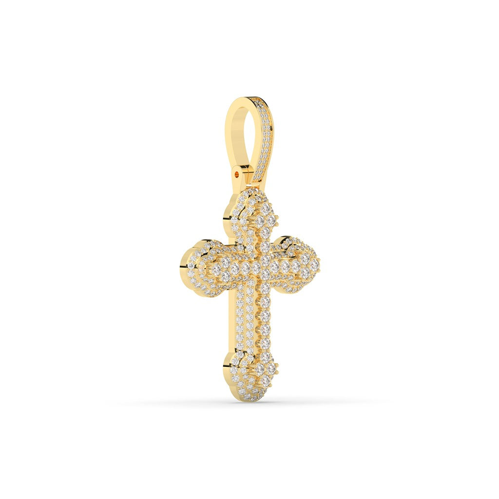 Classic Pave Diamond Cross Pendant