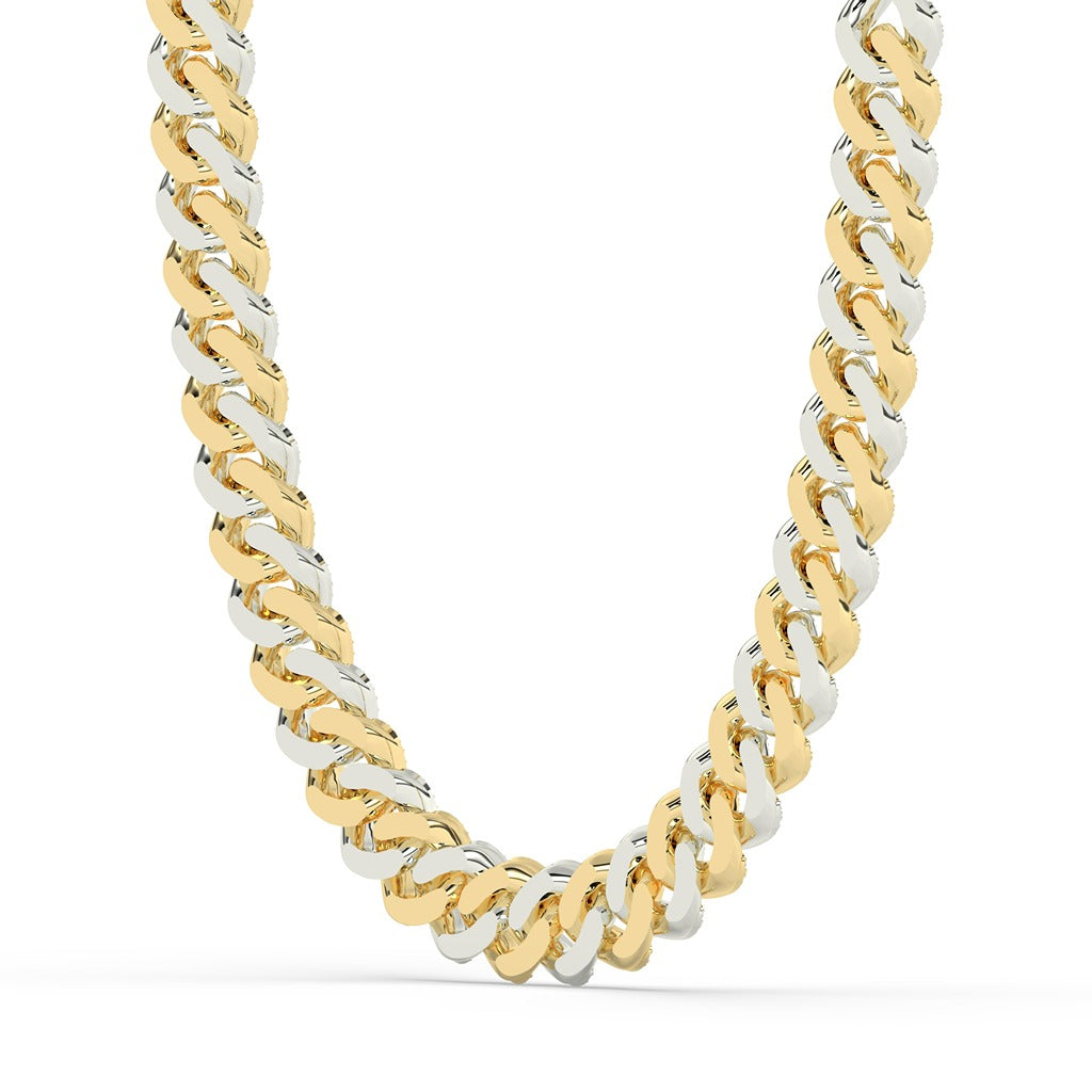 Dual Shine Diamond Cuban Necklace