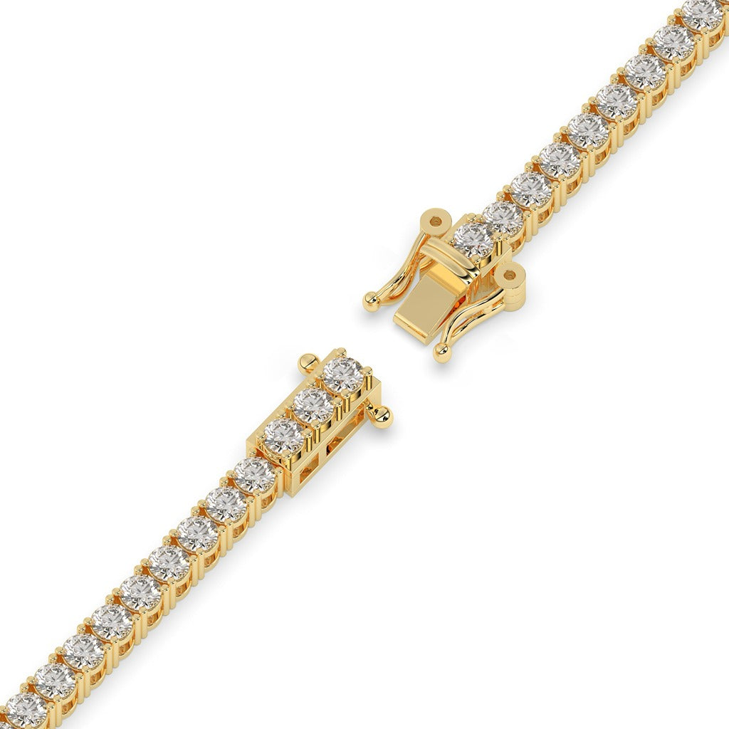 Timeless Round Diamond Tennis Bracelet in Gold