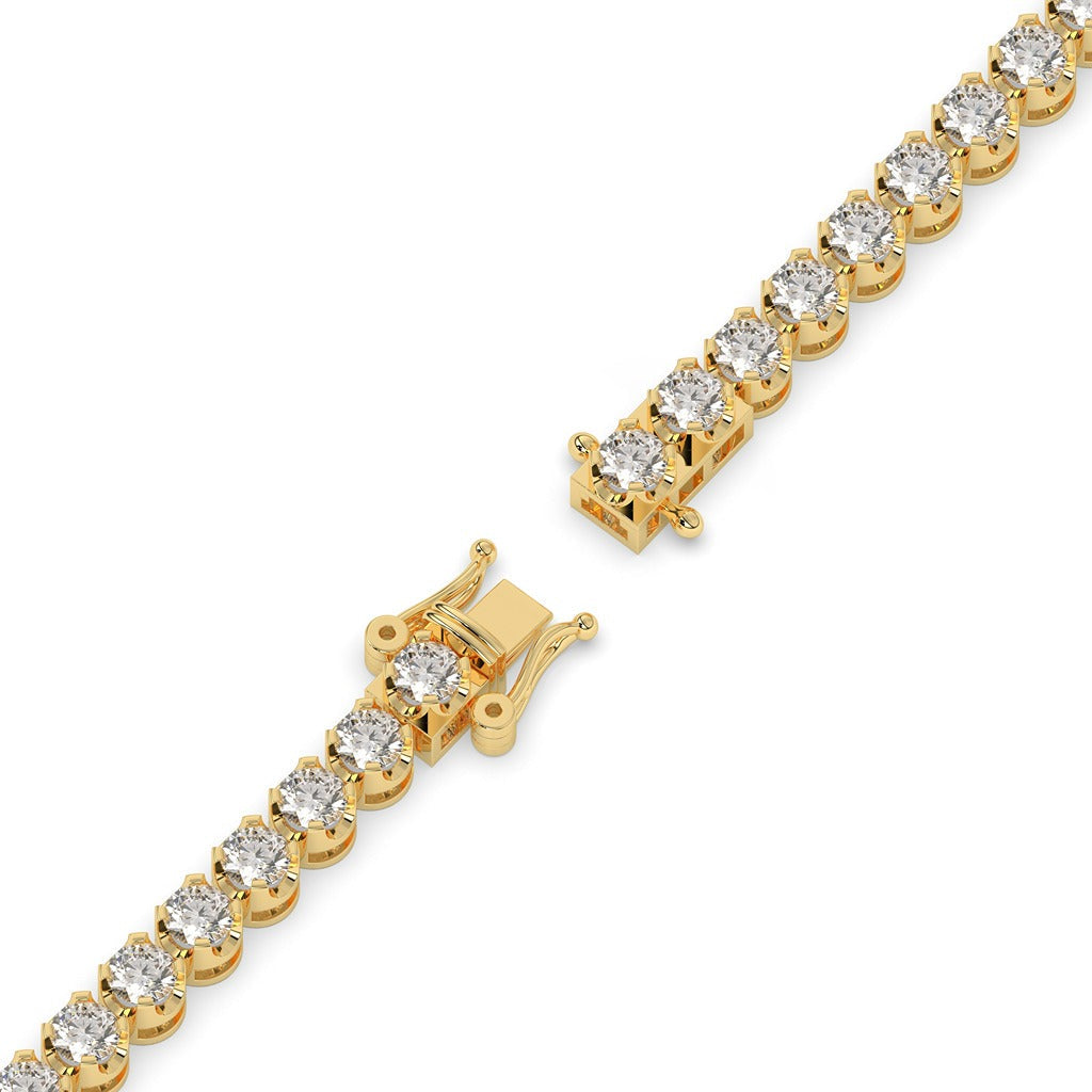 Gold & Diamond Square Cut Bracelet