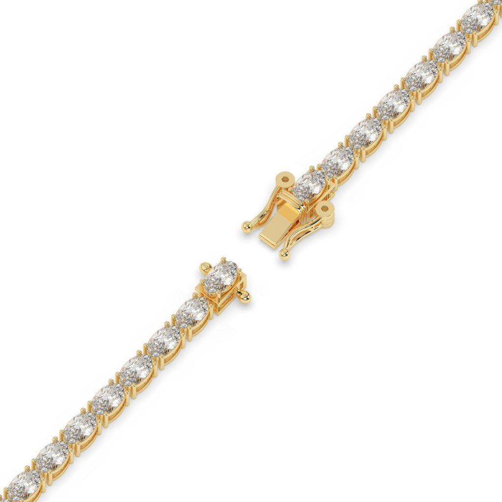 Oval Brilliance Gold Tennis Bracelet