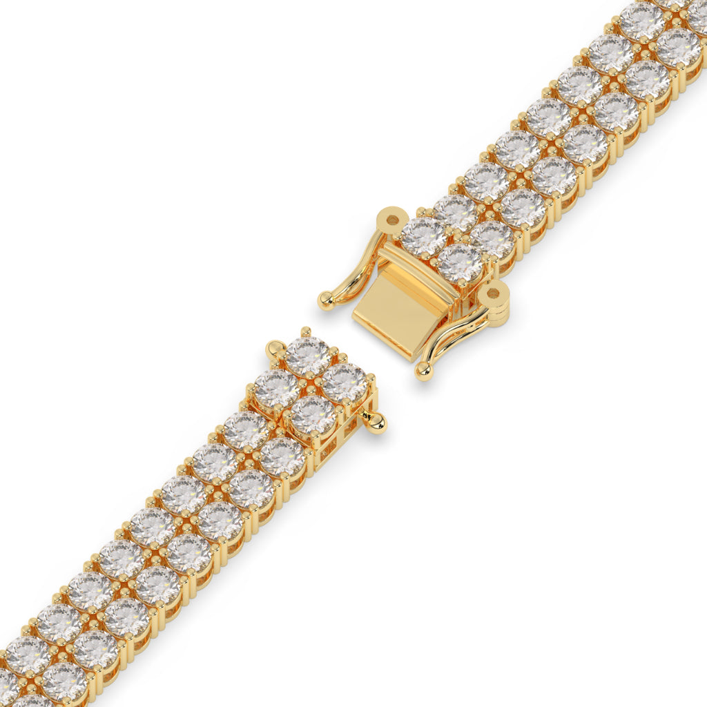 Double Row Diamond Tennis Bracelet