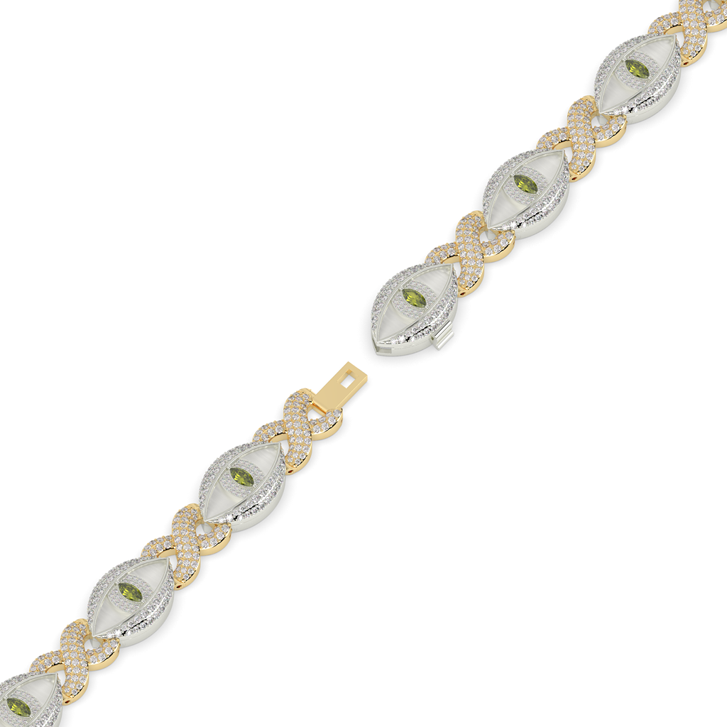 Evil Eye Infinity Diamond Bracelet