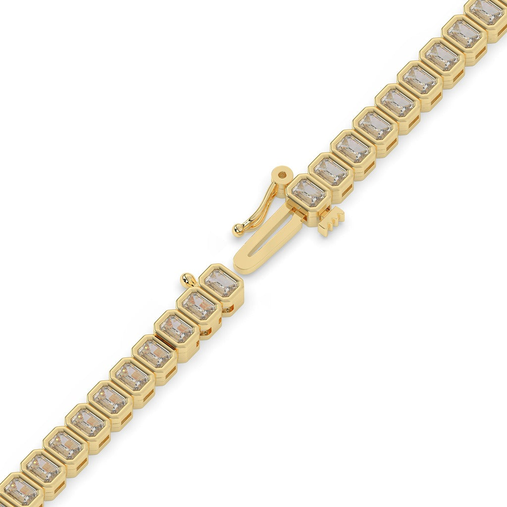 Emerald Cut Diamond Tennis Bracelet