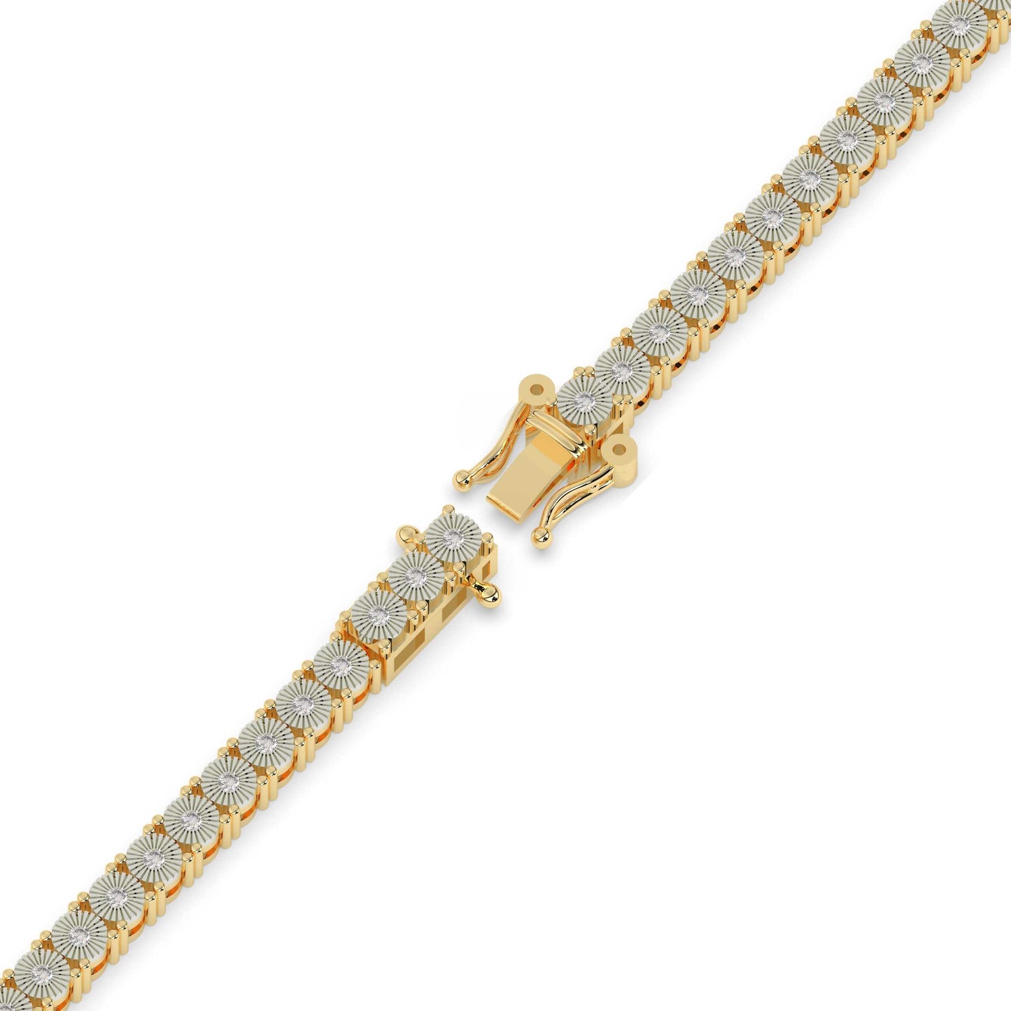 Diamond Heart Love Link Bracelet