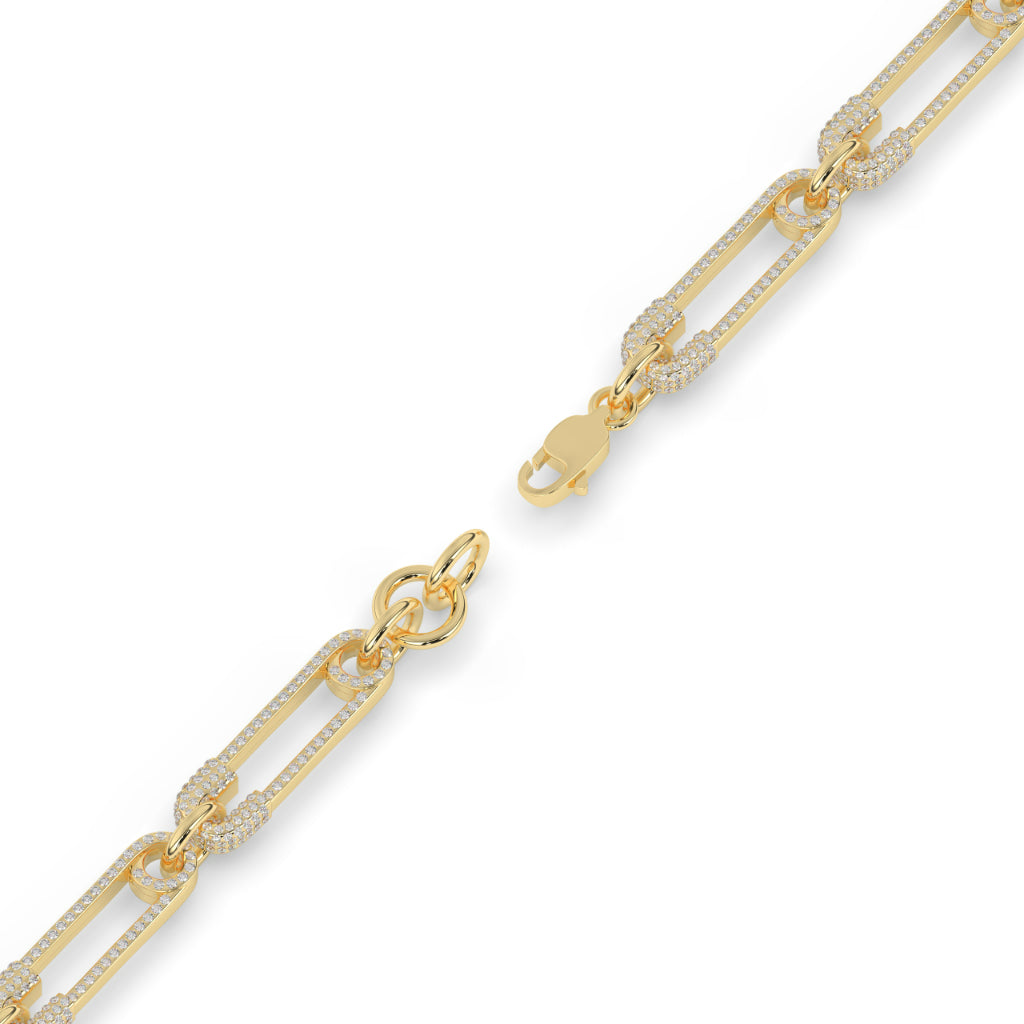 Glamorous Rectangular Chain Link Bracelet