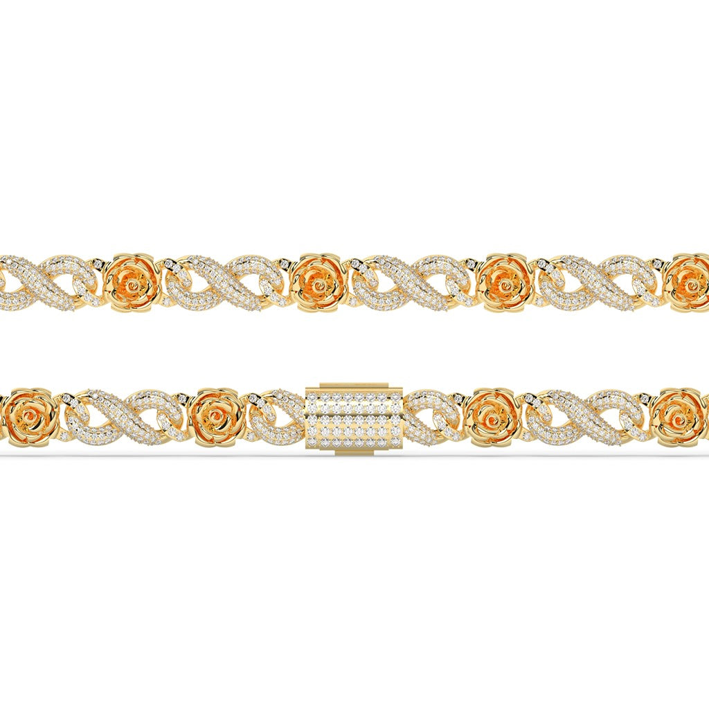 Rose Twist Infinity Diamond Bracelet