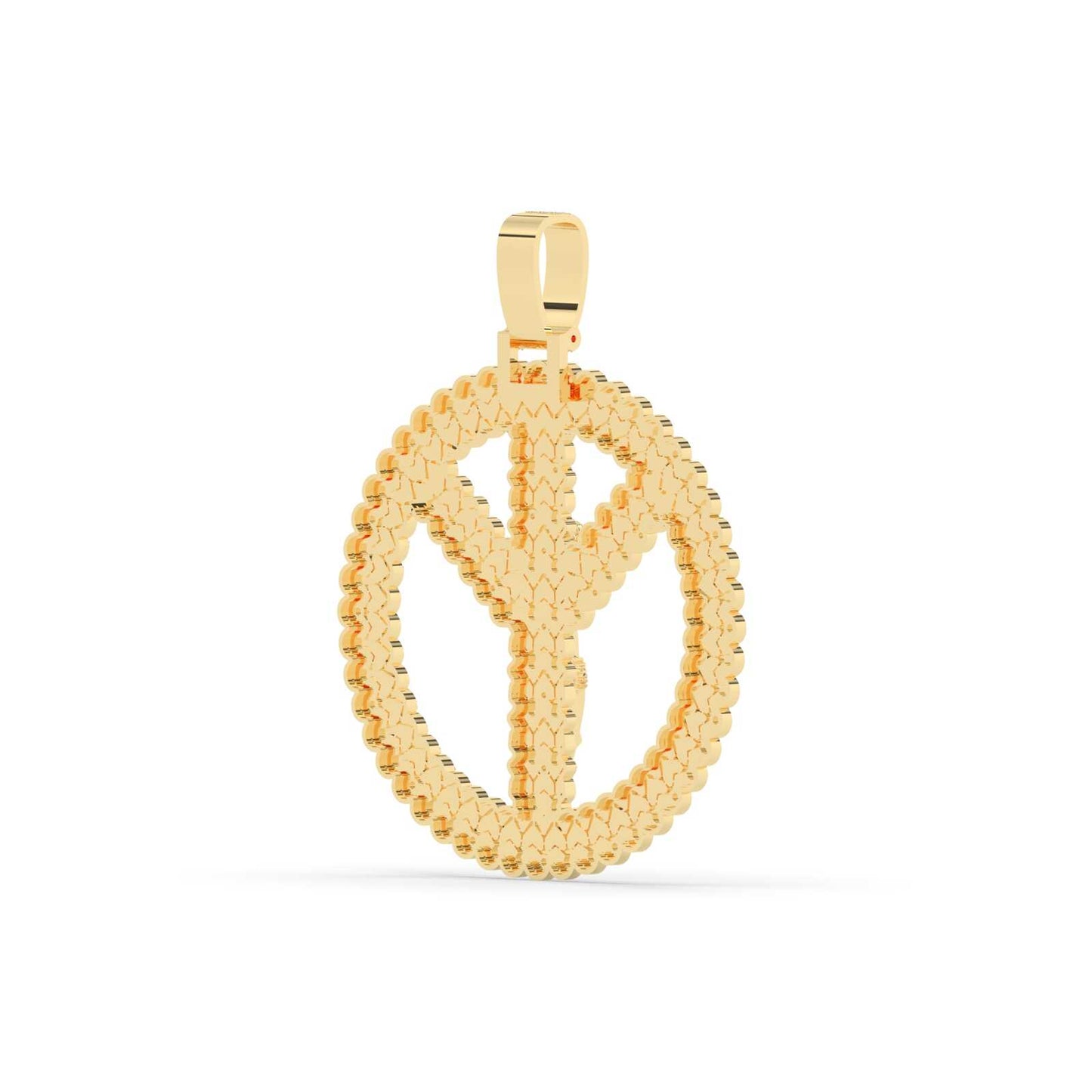 Jesus Peace Sign Gold Pendant