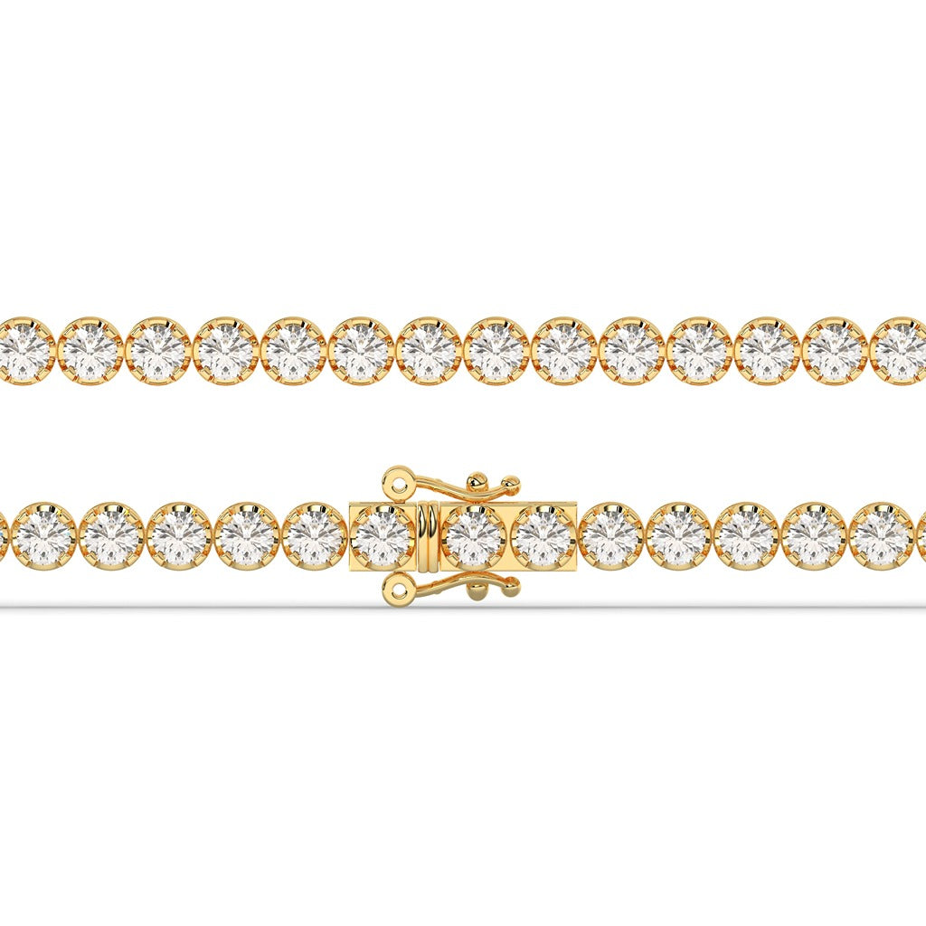 Classic Gold Diamond Tennis Bracelet