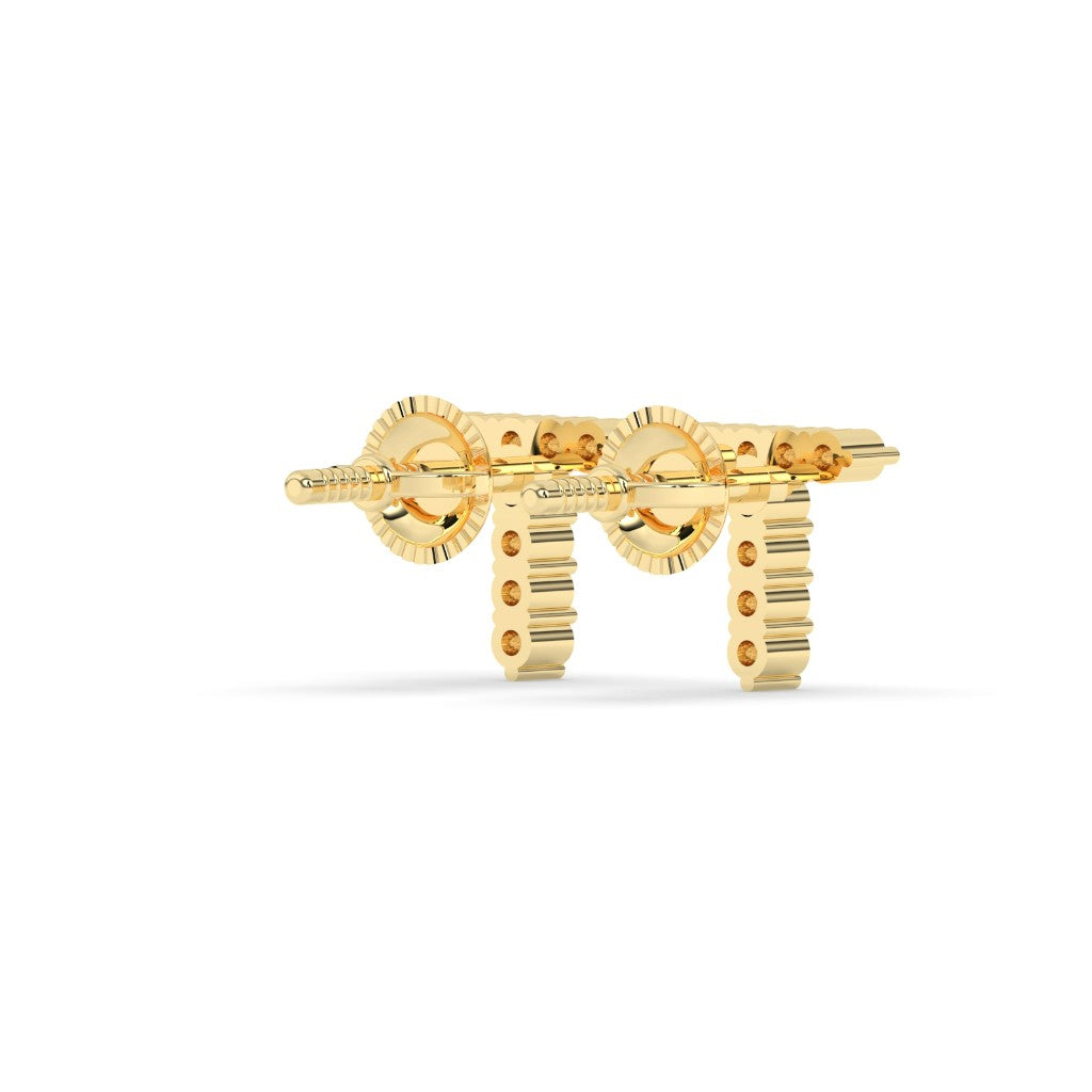 Personalized T Diamond Stud Earrings