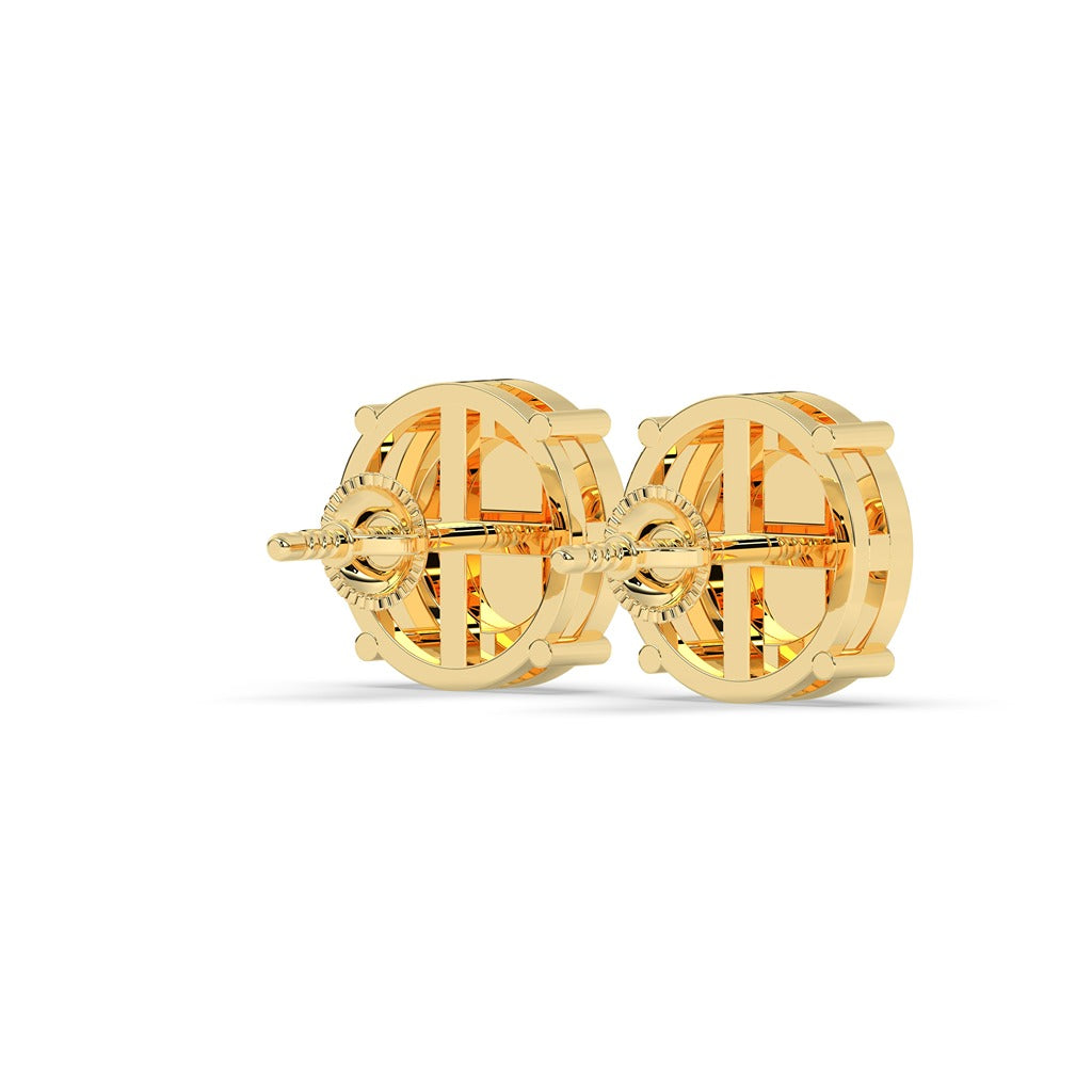 Baguette Border Diamond Studs