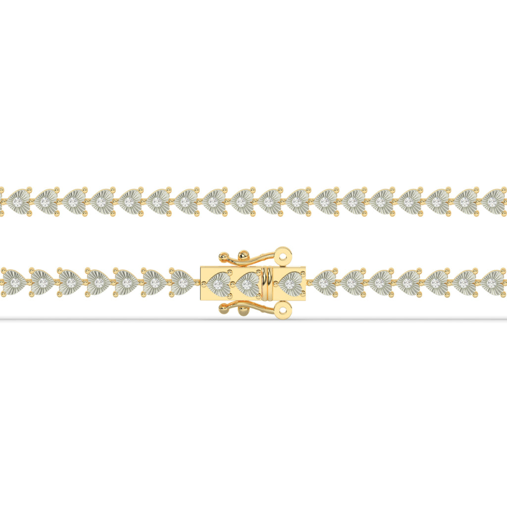 Delicate Petal Design Gold Bracelet