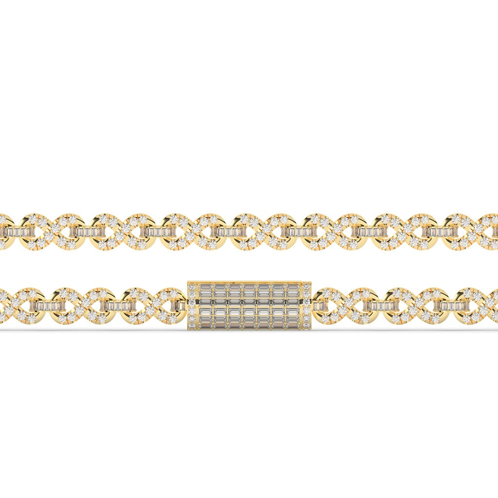 Infinity Twist Diamond Link Bracelet
