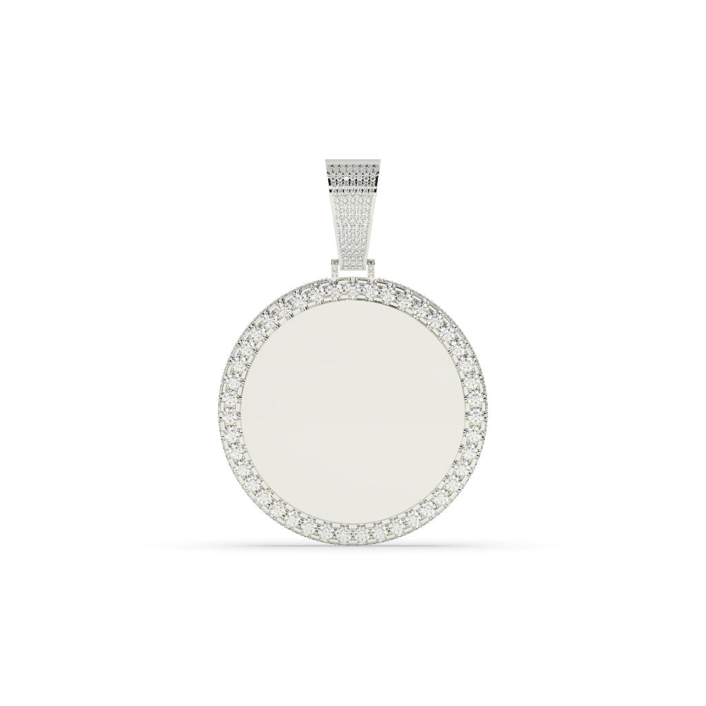 Classic Round Gold Diamond Pendant