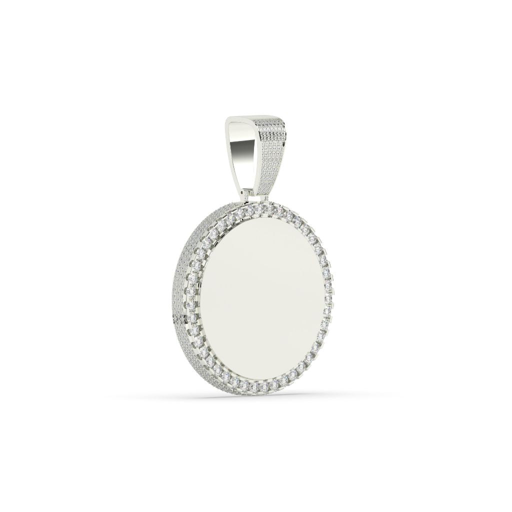 Classic Round Gold Diamond Pendant