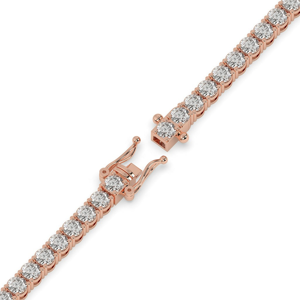 Lustrous Gold Classic Diamond Tennis Bracelet
