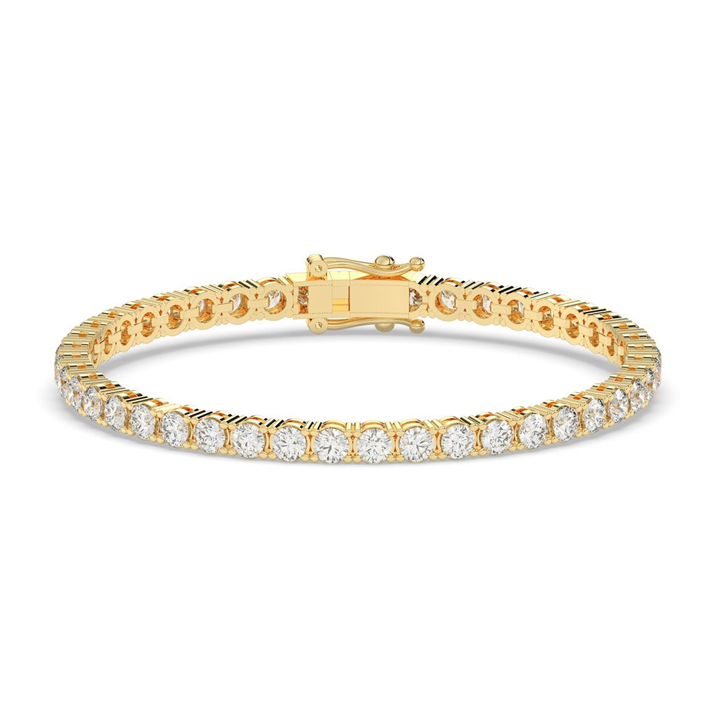 High-Polish Gold Band with Diamond Inlay