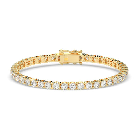 High-Polish Gold Band with Diamond Inlay