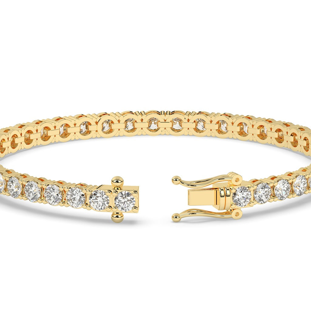 High-Polish Gold Band with Diamond Inlay